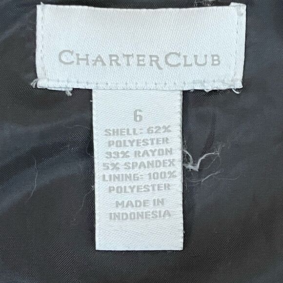 CHARTER CLUB Sleeveless Black Sheath Dress Women’s Size 6 Lined Work Classic EUC - Picture 7 of 7